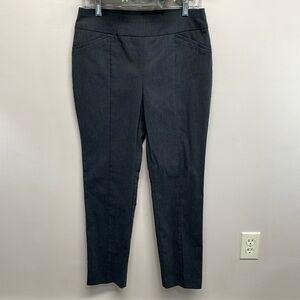 NWOT Fabulously Slimming Perfect Stretch By Chico’s Charcoal Pull On Pants 6P